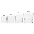 600ml Transparent Square Shape Thick Bottom Candle Holder