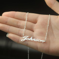 Custom stainless steel gold name necklace