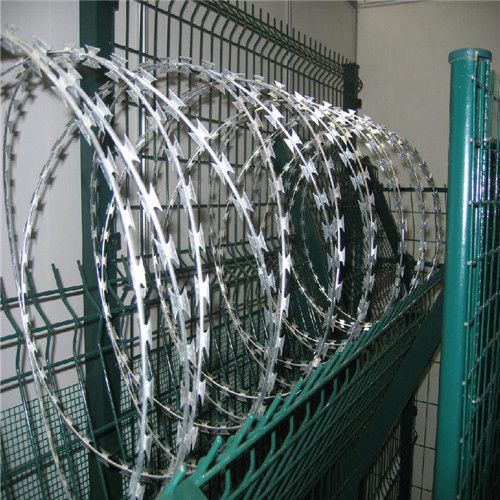 galvanized razor barbed wire