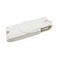 8GB White Swivel Plastic Clip USB Flash Drive