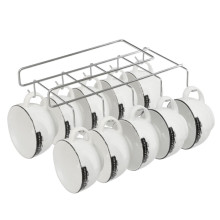 10 hook under shelf cup mug holder rack