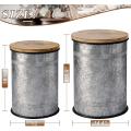 Farmhouse Furniture Galvanized Metal Stool