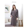 unisex long cotton spa dress robes waffle bathrobe