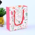 Logo Printing Paper Bag With Back Grosgrain Ribbon