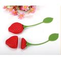 Red Strawberry Infuser Soft Tea Strainer Silicone bag