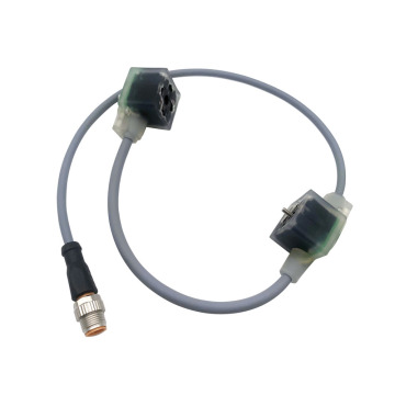 M12 enchufe de la válvula masculina del cable de conexión A-18 mm