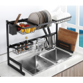 Stainless Steel 2 Ties Storage Holders Racks Kitchen Accessories Drying Storage Rack Over Sink