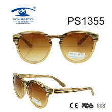 New Frame Color PC Round Style Sunglasses (PS1355)