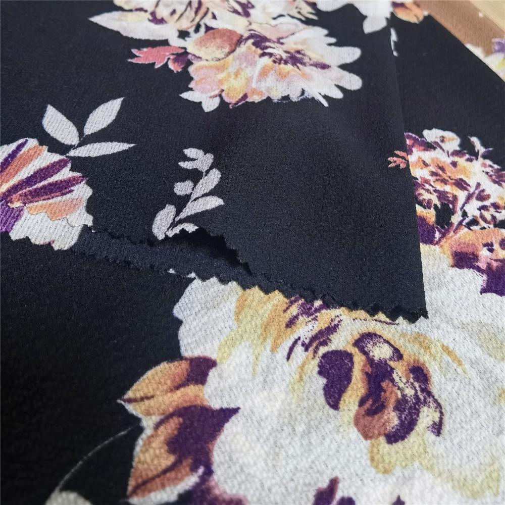 100% Polyester Printed Chiffon Fabric 