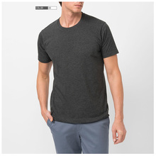 Top de moda para hombre a la medida llano cuello redondo camiseta