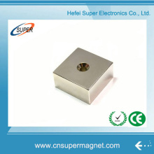 N35 Rare Earth Neodymium Block Magnet with Hole