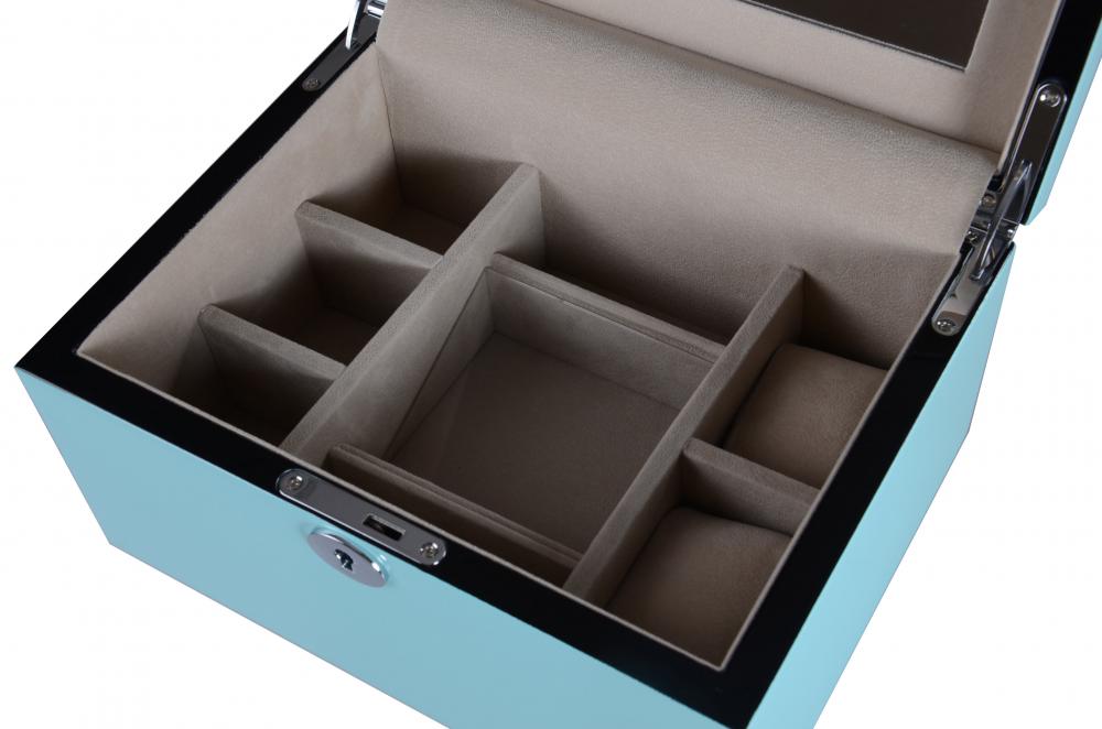 Jb 25 Sky Blue Ladies Jewelry Box Details