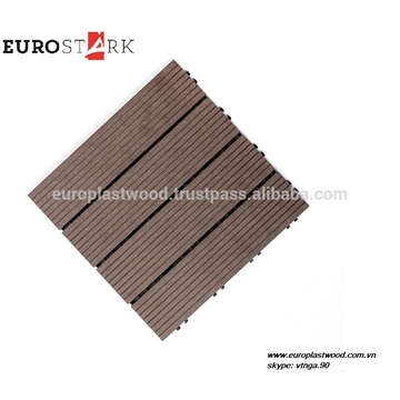 Einfache Installation ineinandergreifende Decking Fliesen, WPC Outdoor Decking Fliesen, 100% wasserdicht und feuerfest, hohe Qualität, besten Preis