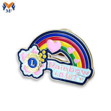 Soft Enamel Custom Rainbow Lapel Pin Badge