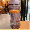 Large Plastic Sports Water Bottle with Time Marker