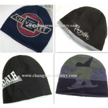 Promotion custom print men knitted cap hat