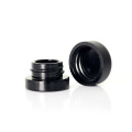 Mini mini frasco de crema de boca ancha de color negro opaco para cosméticos para cosméticos