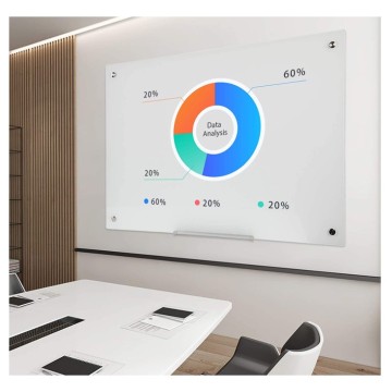 Office Glass magnetic white board with marker