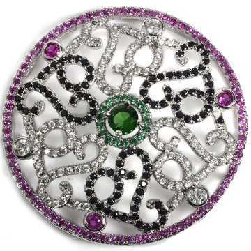 Fashion Round Copper Silver Plated Accessoire connexion pour collier de perles DIY