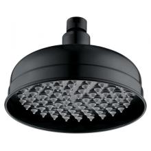 Top Round Matte Black Rainfall Shower Head