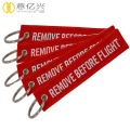 Personalized Remove Before Flight Tags Embroidered Keychain