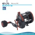 Angler Selecione Mercury Plastic Body / 3 + 1 Bb / EVA Direito Handle Trolling Pesca Reel para Pesca Marítima (Mercury 030)