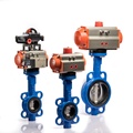 Pneumatic Actuator with Wafer Butterfly Valve