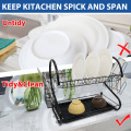 2 tier kitchen dish rack with S shape