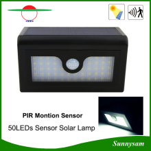 Waterproof 50LEDs Solar Motion Sensor Wall Lamp for Outdoor Garden