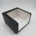 Custom Black Cap Paper Gift Box With Window