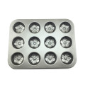 12 Cups Non-stick Flower Muffin Pan Tray