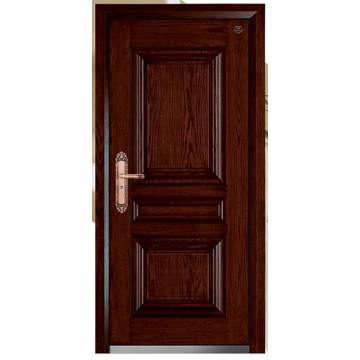 Puerta de madera de acero blindada OEM