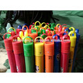 FLOWER PVC COATED WOODEN BROOM STICK/120 X2.2CM WOODEN BROOM HANDLE WITH COLORFUL CAP