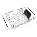 Rustproof Adjustable Dish Drainer Utensil Silverware Storage Stainless Steel Dish Drying Rack