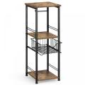 3 Tier End Table Storage Organizer for Bathroom