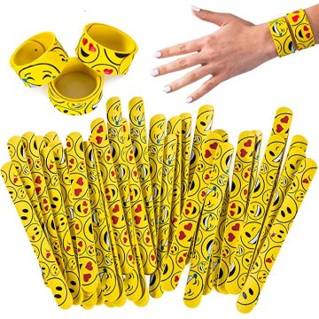 Custom Silicone Slap Bracelets Emoticon Slap Bracelets