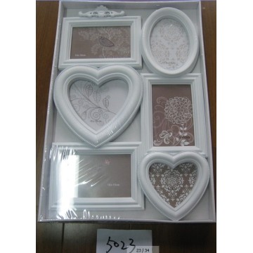 6 Opening Wall-Hanging Plastic Multiple Photo Frame