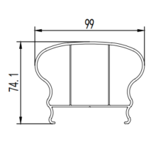 Aluminiumlegierung 6063 T5 Geländerprofil Extrusionsform