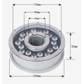 Luces de fuente LED IP68 al aire libre de 18W RGBW