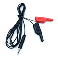 3.5mm stereo plug to dual banana plug cables