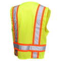 Knitted fabric hiviz safety reflective vest