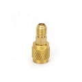 Brass Refrigerant Hvac Mini Split Adapter 1/4" to 5/16" for Charging Hose Vacuum Pump Valve Connector R410a good price