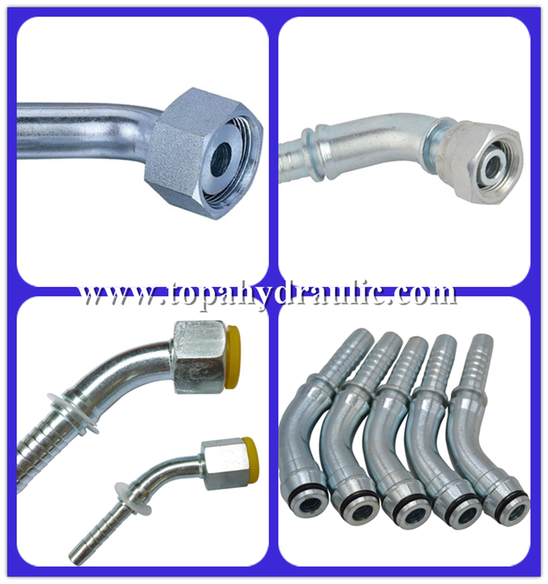 crimping JIC SWAGED hydraulic hose fittings