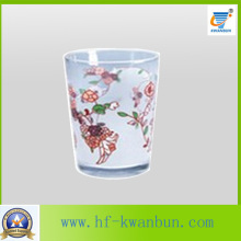 Druck-Blumen-Tee-Schale Qualitäts-Glaswaren Kb-Hn0760
