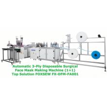 Automatic 3-Ply Disposable Face Mask Making Machine