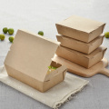 Biologisch abbaubare PLA-Beschichtung Kraft Lunch Food Paper Box