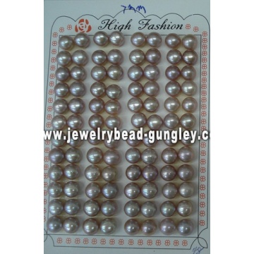 Half drilled pearl AAA grade 7mm, purple