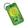 Customized Logo of Fabric Material Embroidery Key Rings