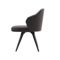 Modern Leather Dining Room Chair with Wooden Feet