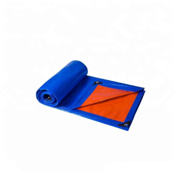 Water proof blue orange two sides different colors PE tarp